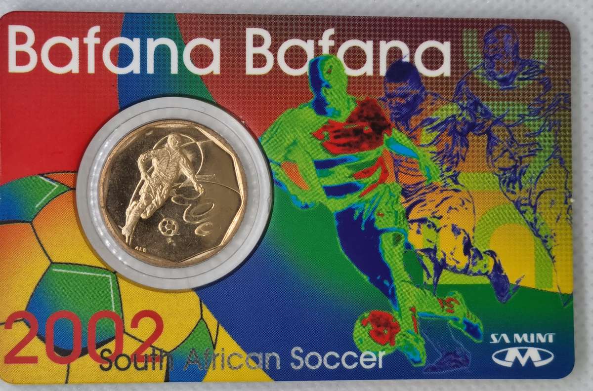 2002 50c SA Soccer coin