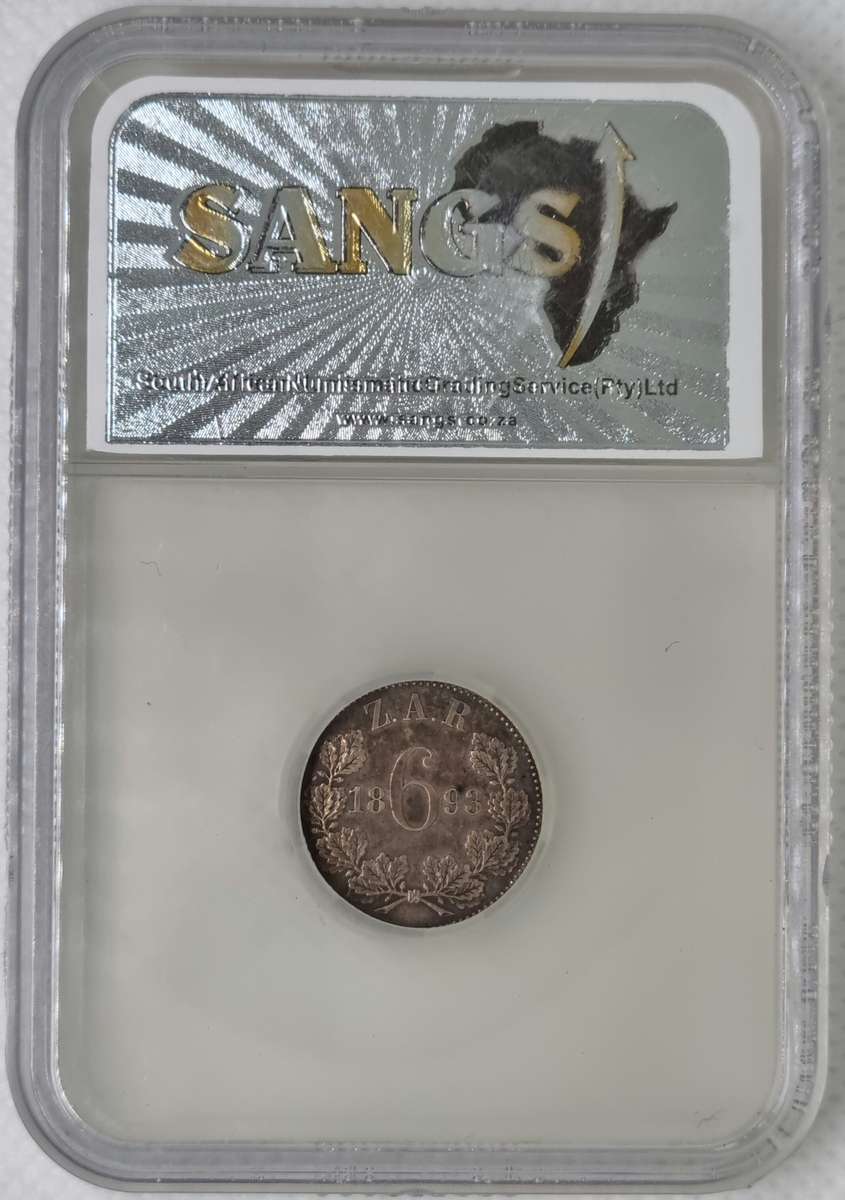 1893 6 Pence Au 55-best for collectors