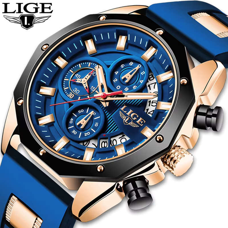 Lige Mens Quarts Watch