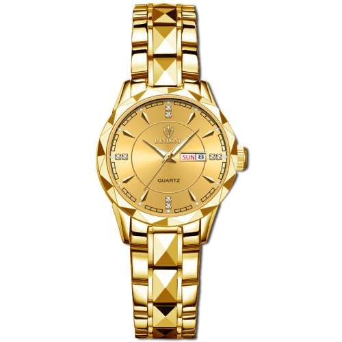 B5552 WaterProof Tungsten Steel BinBond Watch(Full-Gold-Gold)