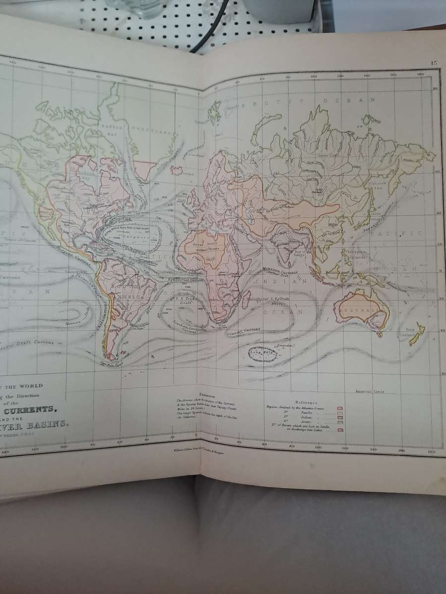 STUDENTS ATLAS OF PHYSICAL GEOGRAPHY  (1884)