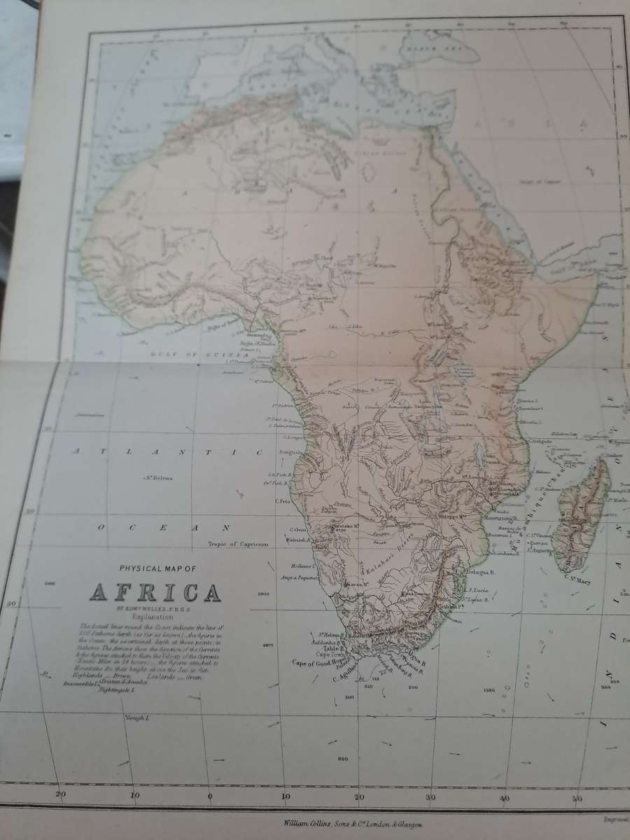 STUDENTS ATLAS OF PHYSICAL GEOGRAPHY  (1884)