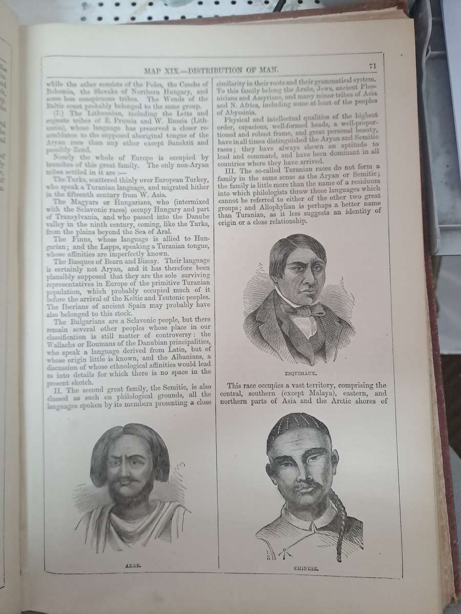 STUDENTS ATLAS OF PHYSICAL GEOGRAPHY  (1884)