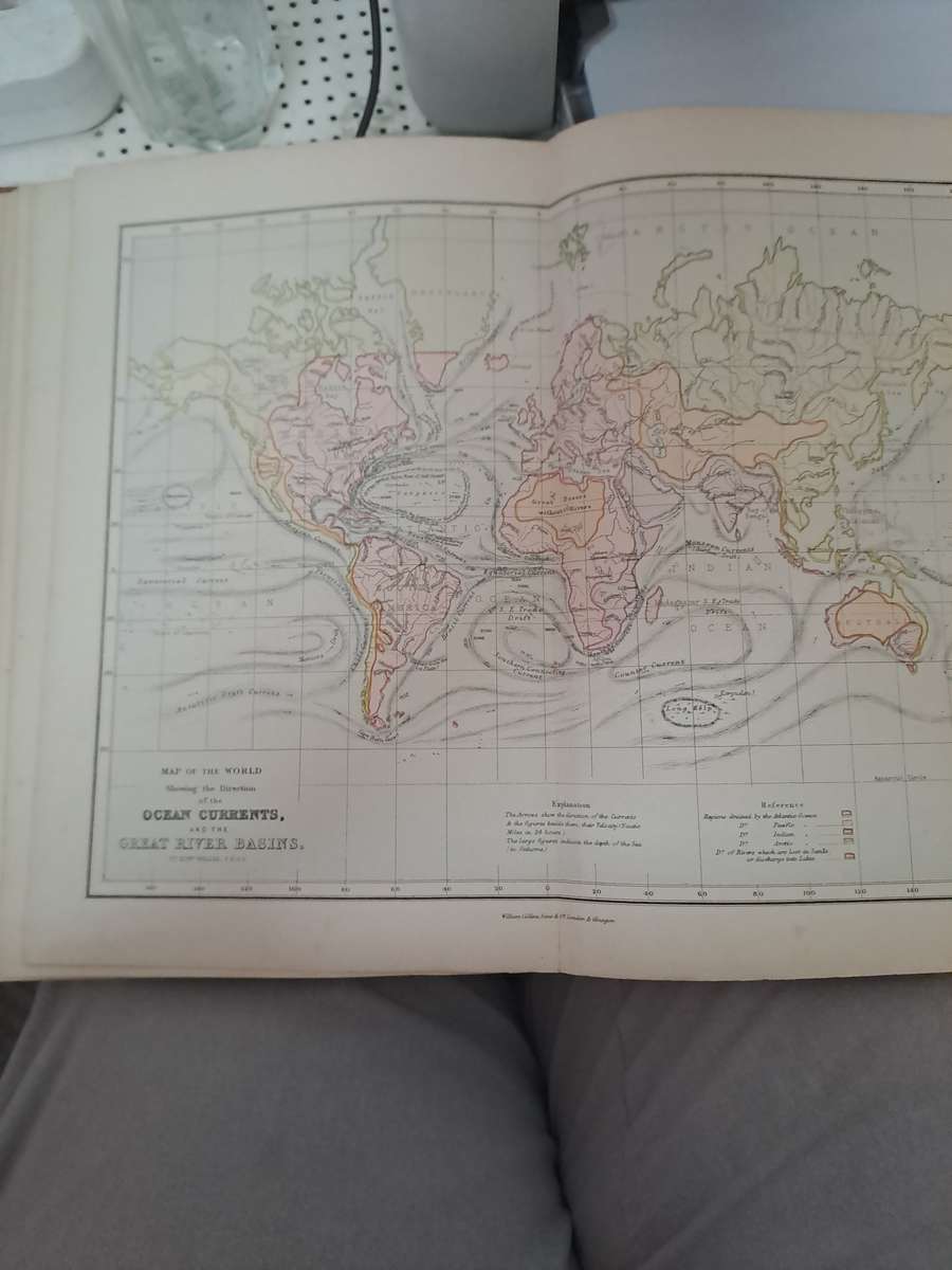 STUDENTS ATLAS OF PHYSICAL GEOGRAPHY  (1884)
