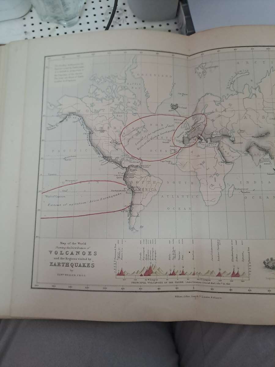STUDENTS ATLAS OF PHYSICAL GEOGRAPHY  (1884)