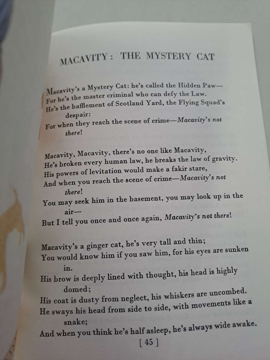 OLD POSSUM'S BOOK OF PRACTICAL CATS. By T S Elliot