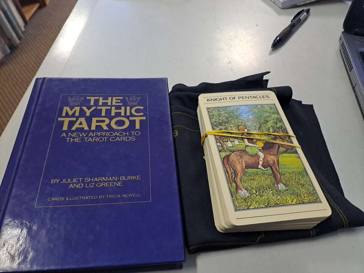 TAROT SET. CARDS,BOOK AND CLOTH