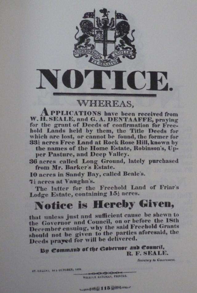SAINT HELENA PROCLAMATIONS 1818-1943  By Robin Castell