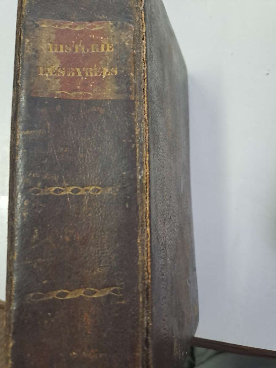 ANTIQUE DUTCH RELIGIOUS BOOK WITH MAP 1742.  (Historie van het oud en nieuw Testament