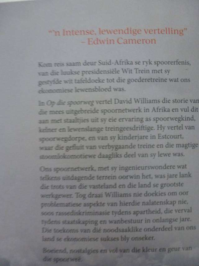 OP DIE SPOORWEG. Deur D Williams