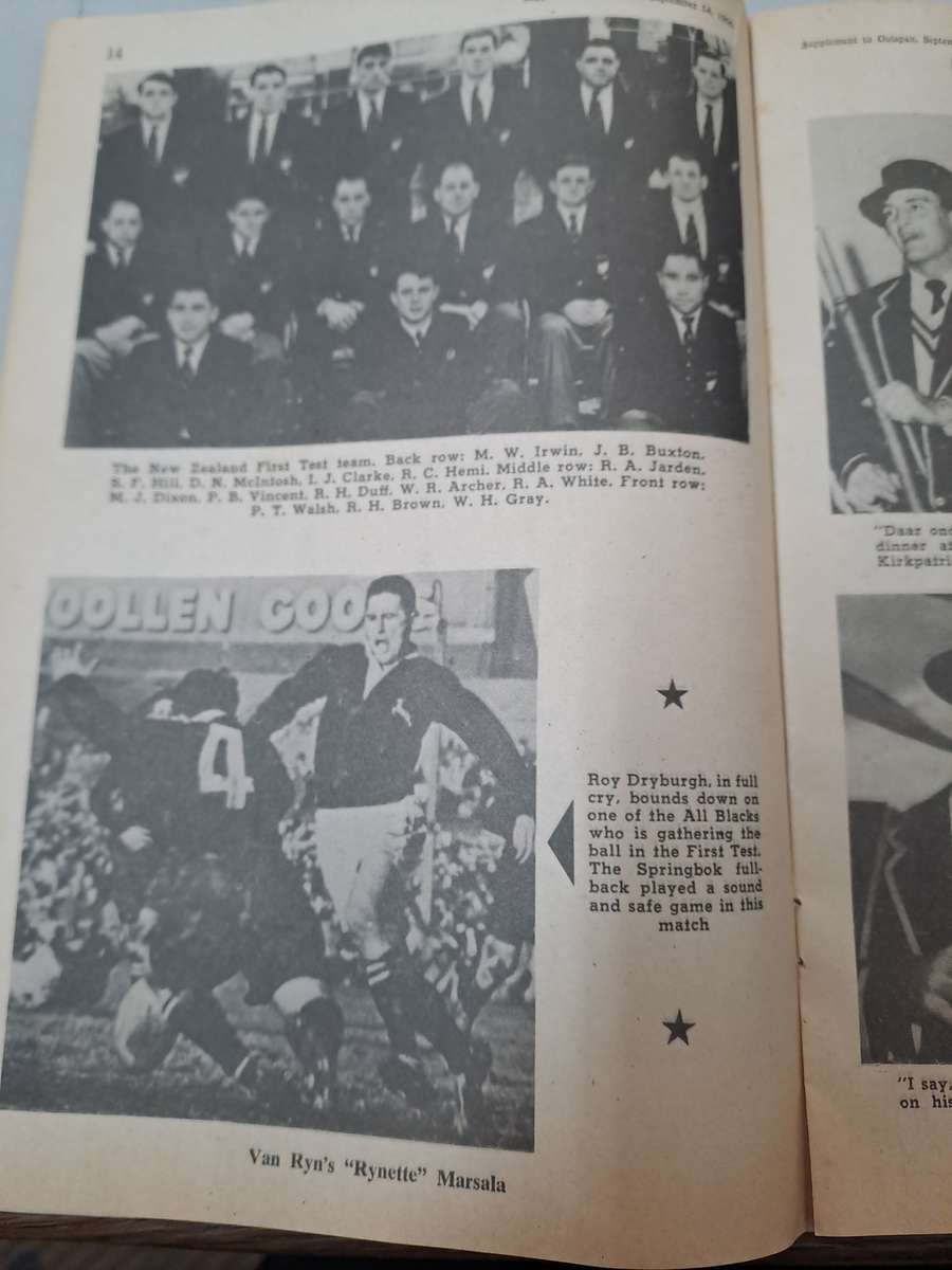 MEMROBILIA SPRINGBOK RUGBY TOURCTO AUSTRALIA AND NEW ZEALAND 1956