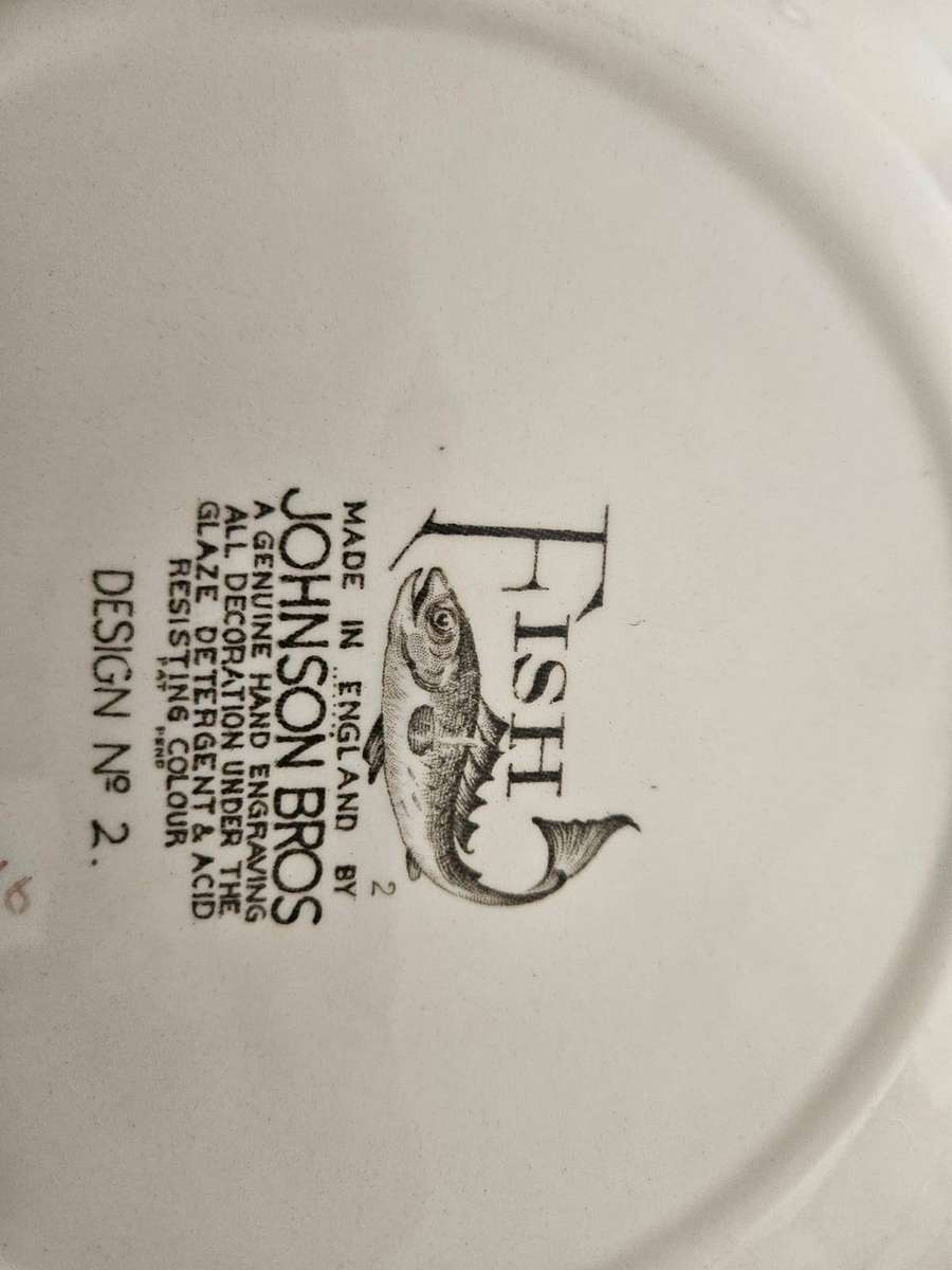 Johnson Bros. Fish Plate Set (England)