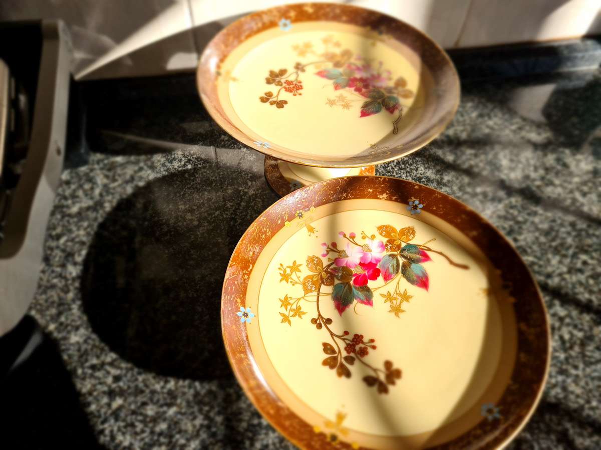 1890's French Limoges Cake stand - set of 2