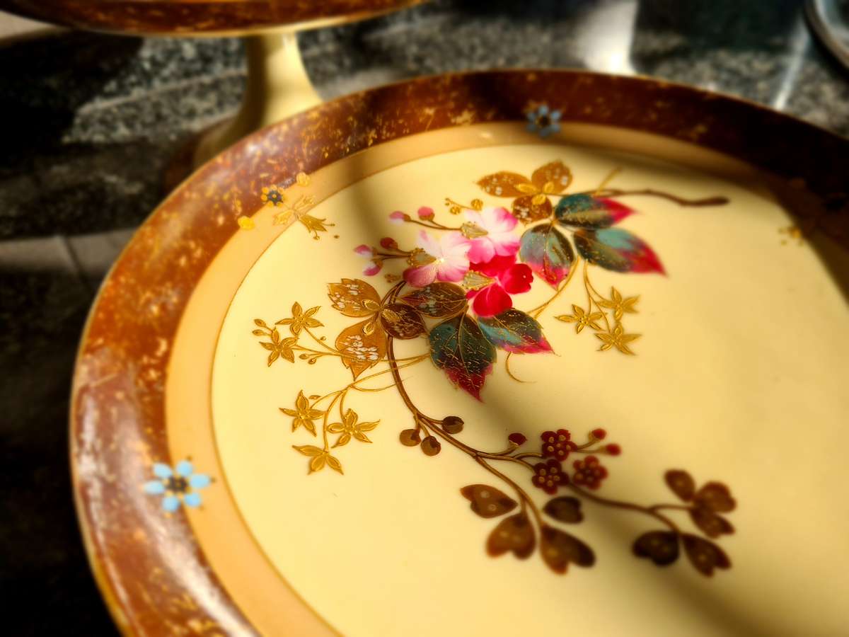 1890's French Limoges Cake stand - set of 2