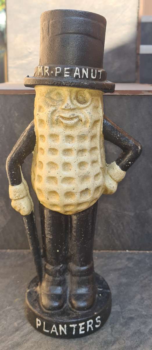 Vintage Planters Mr. Peanut Cast Iron Coin Bank
