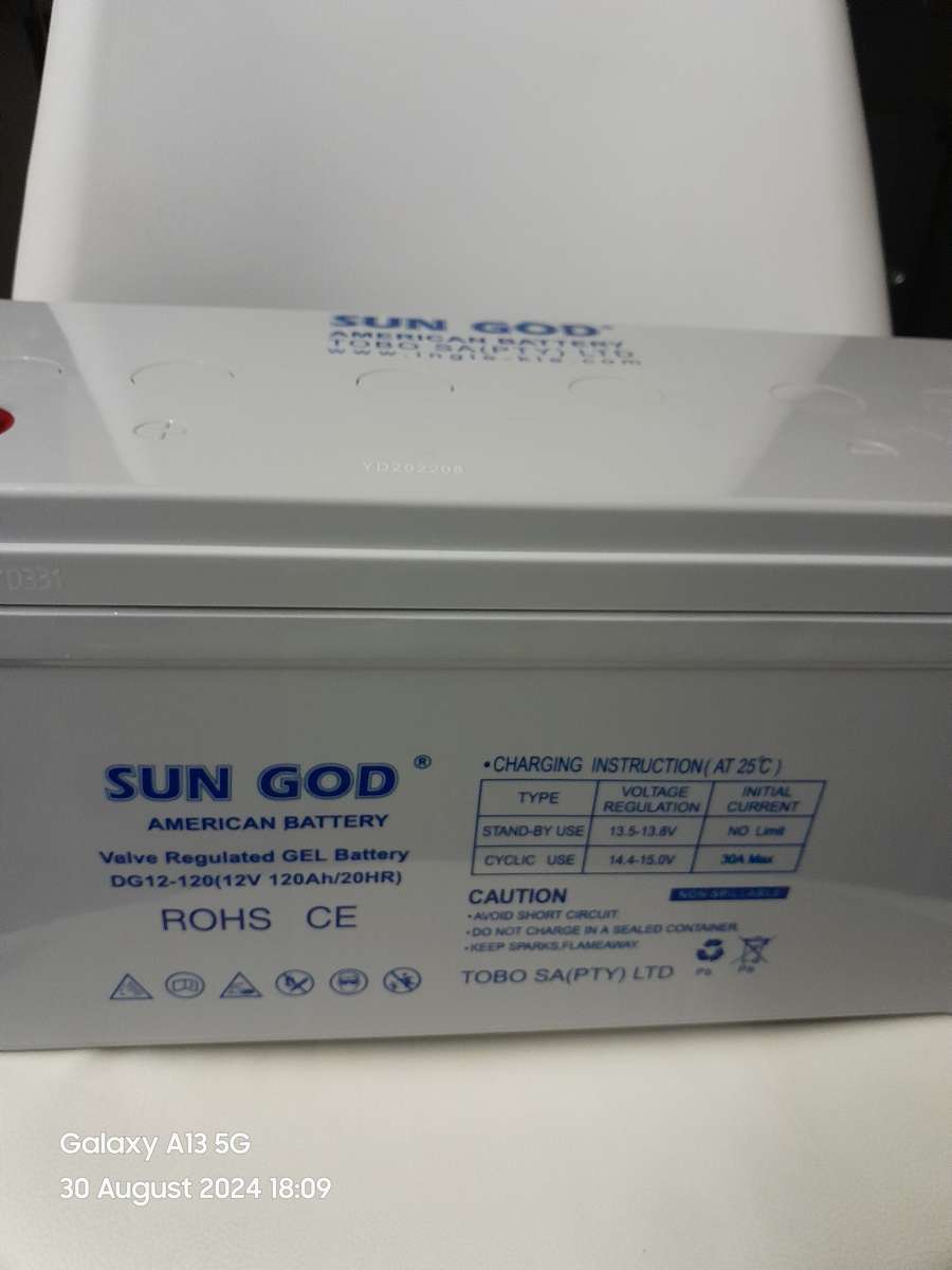 SUN GOD AMERICAN SOLAR GEL BATTERY