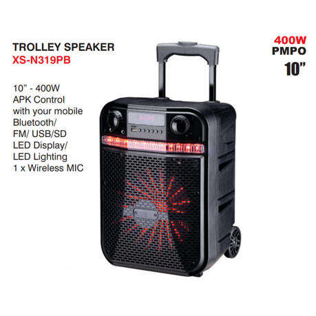 JVC  BLUETOOTH TROLLEY SPEAKER XS-N319PB