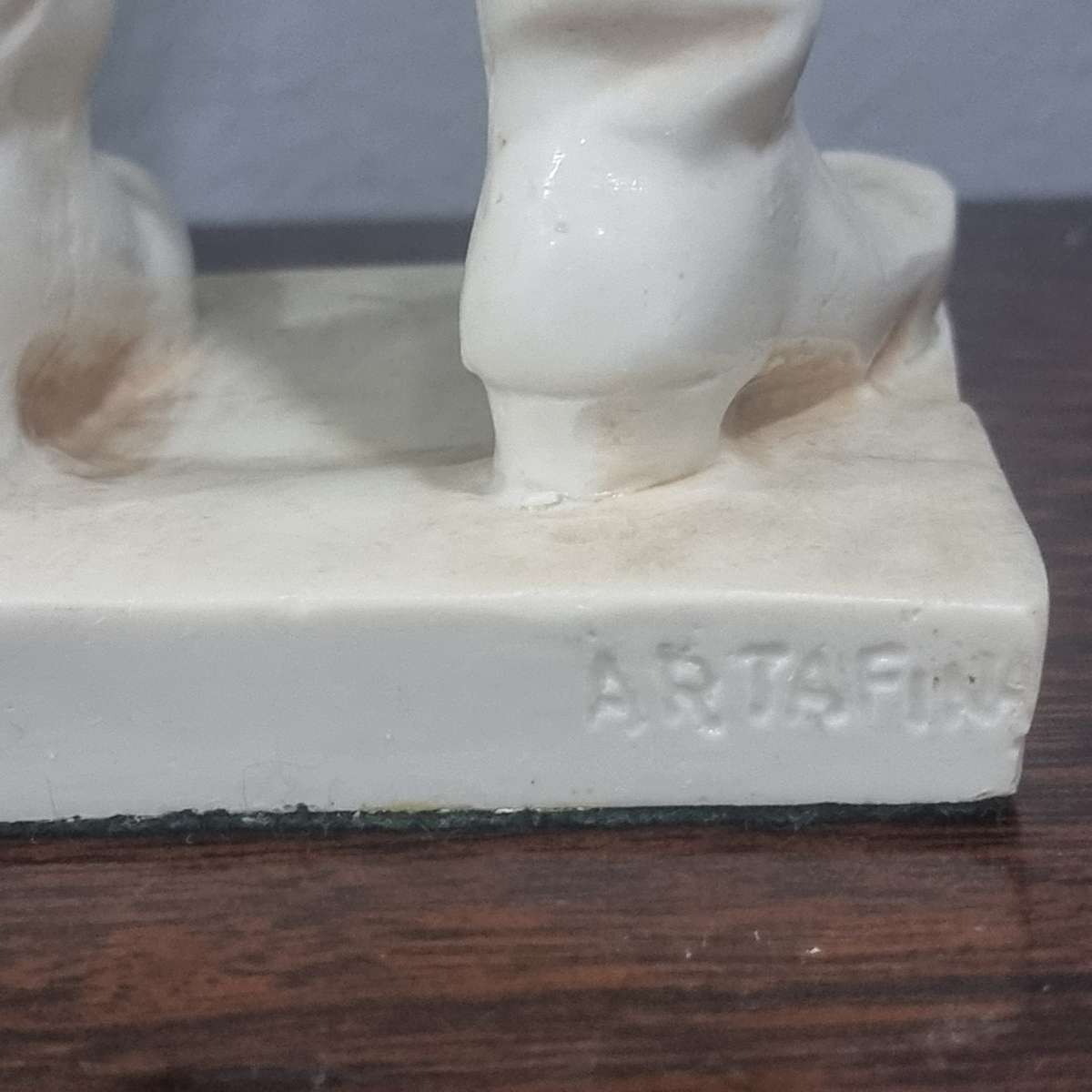 AFrench Carnival Chalkware Boy Comme Like Papa w Pipe 32cm Figurine 1930s