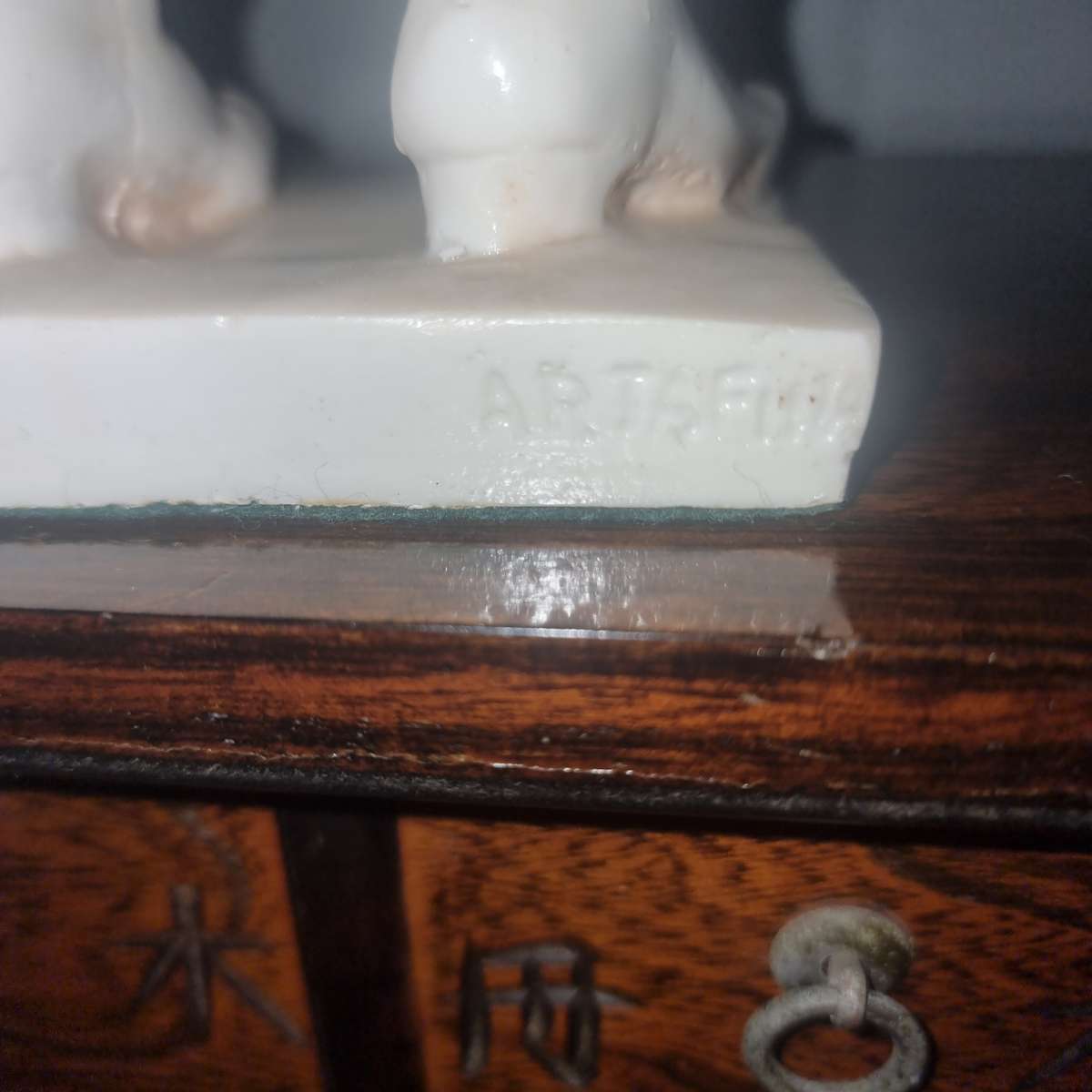 AFrench Carnival Chalkware Boy Comme Like Papa w Pipe 32cm Figurine 1930s