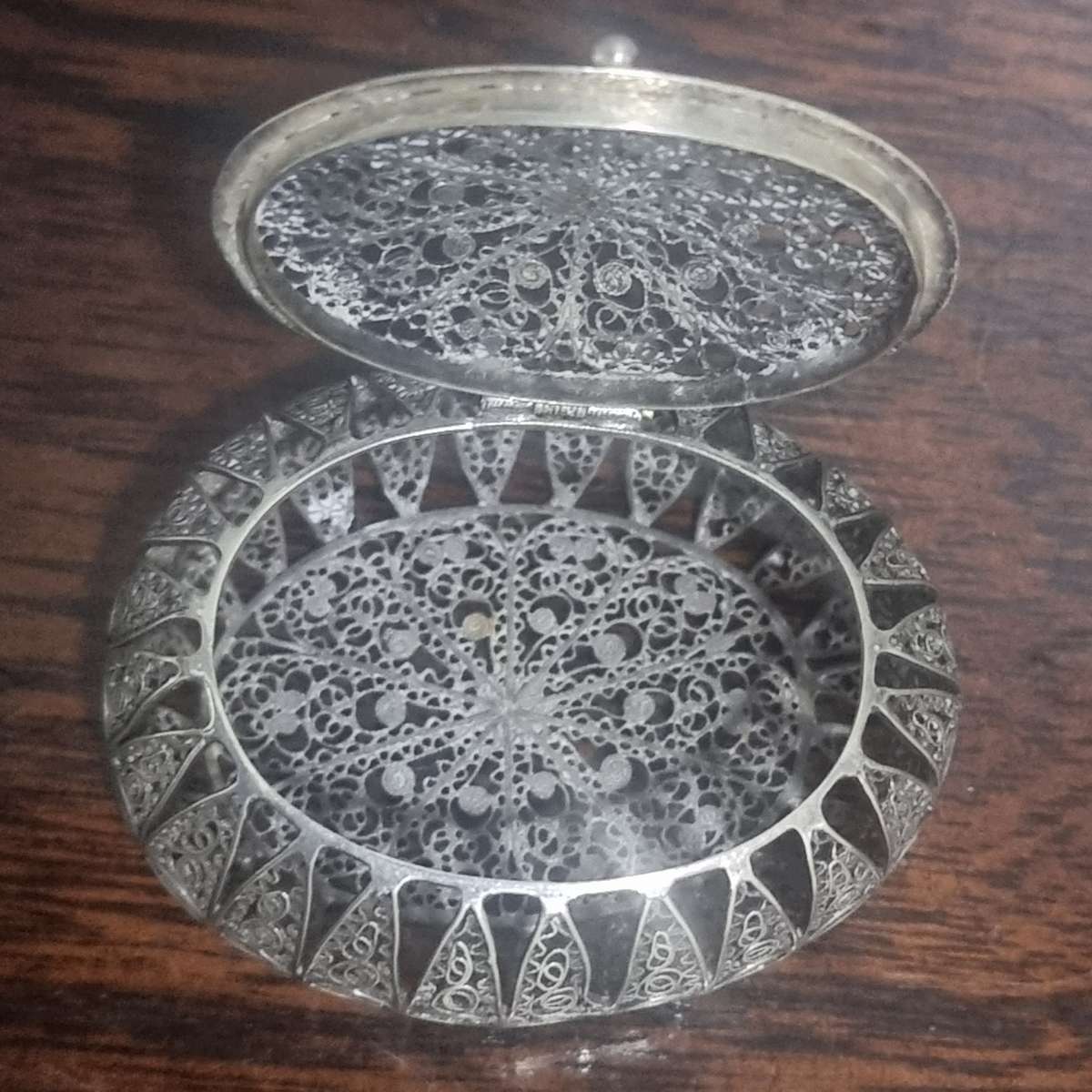 Antique sterling silver Trinket basket 22,1 Grams