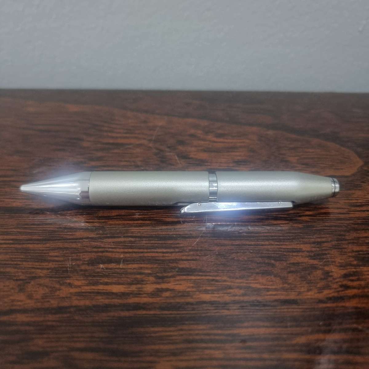 Cross ball point pen silver grey