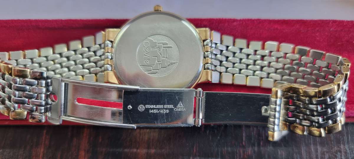Omega Deville Watch 33mm.Two tone strap.
