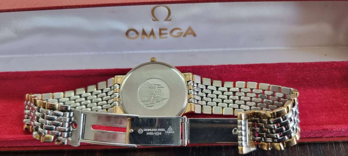 Omega Deville Watch 33mm.Two tone strap.