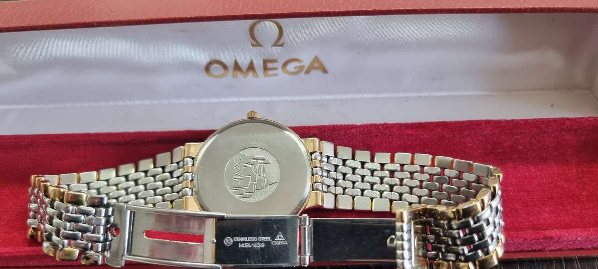 Omega Deville Watch 33mm.Two tone strap.