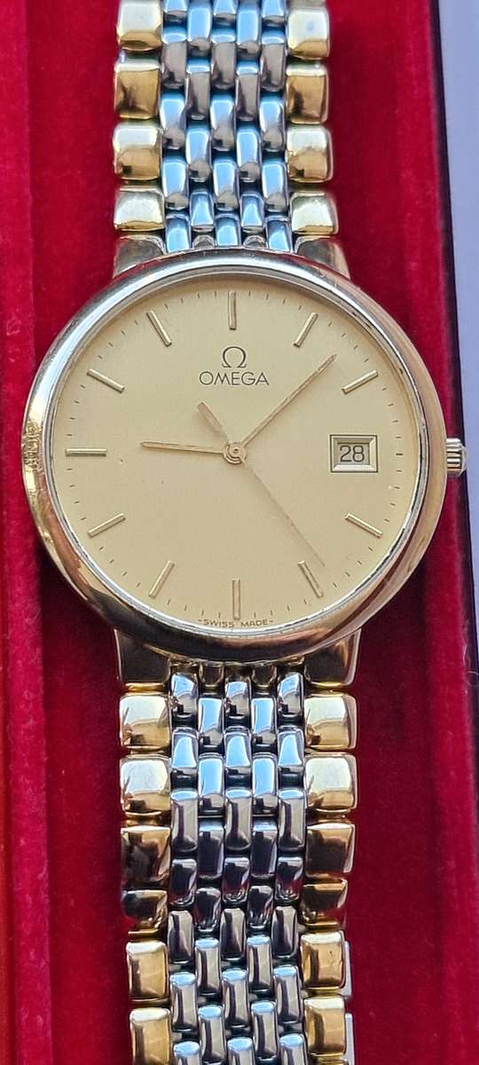 Omega Deville Watch 33mm.Two tone strap.