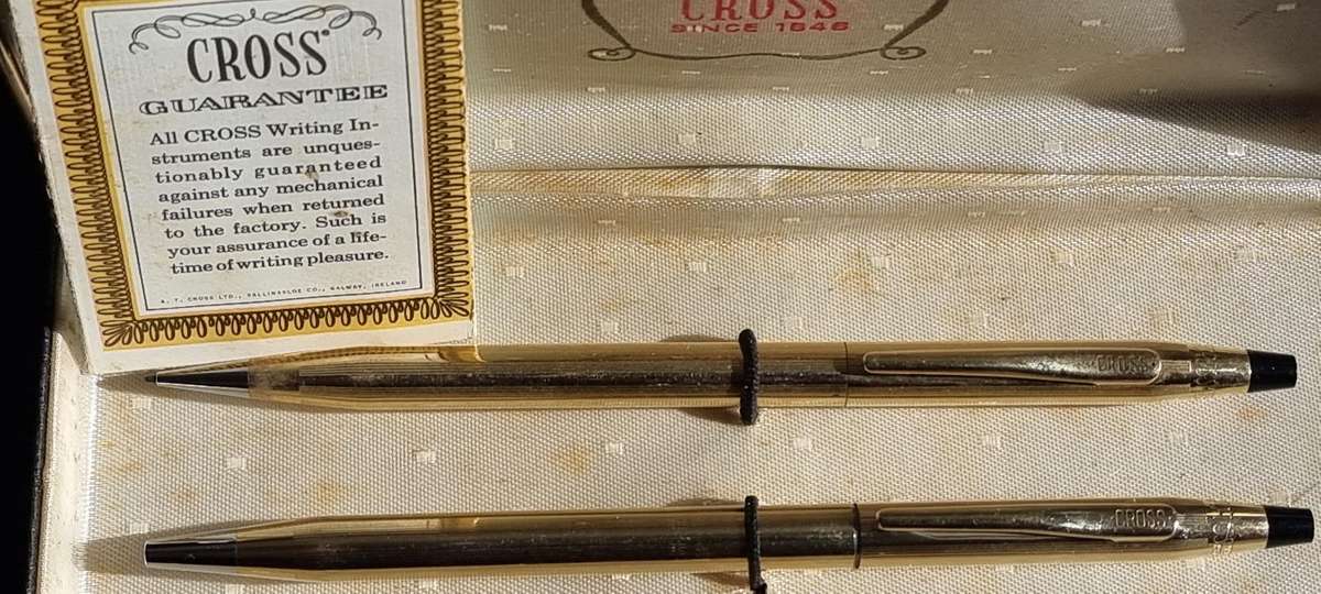 Gold Cross Pen and Pencil Set