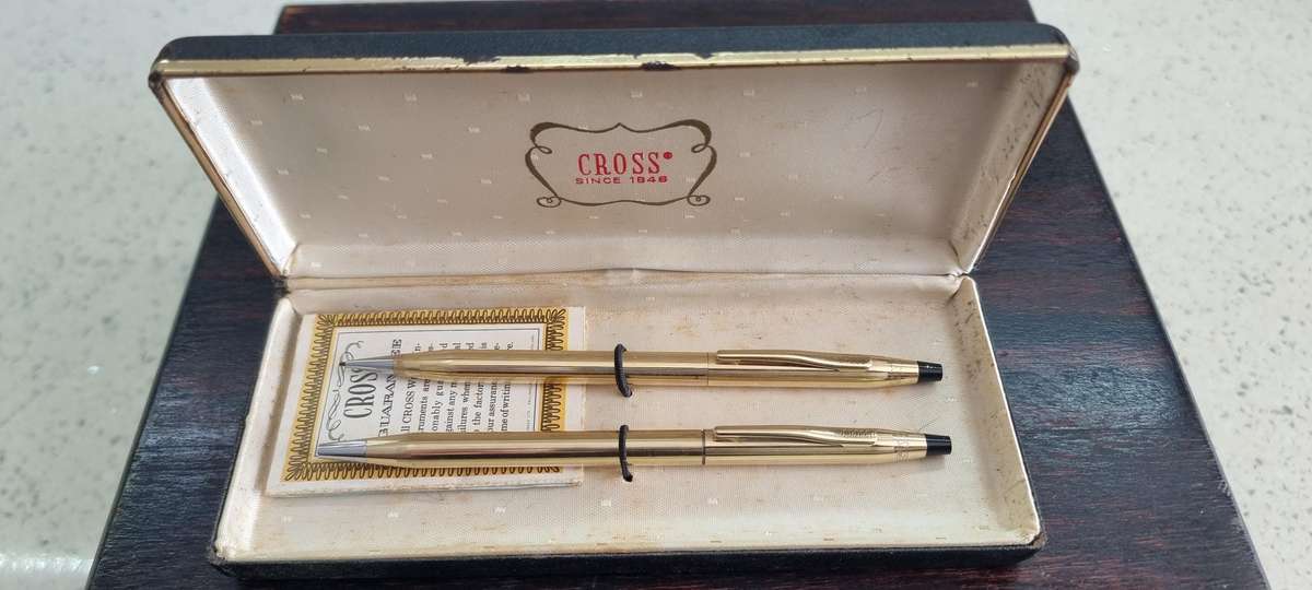 Gold Cross Pen and Pencil Set