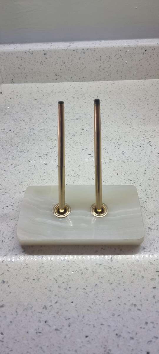 Cross Pen and pencil set on marble base