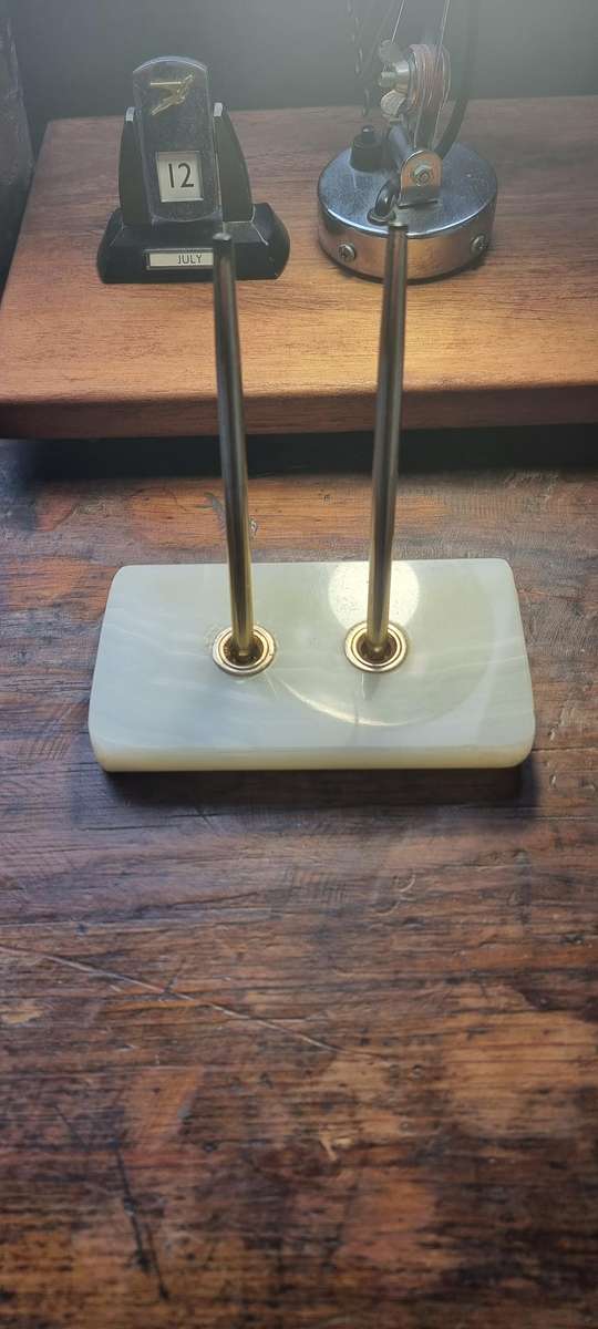 Cross Pen and pencil set on marble base