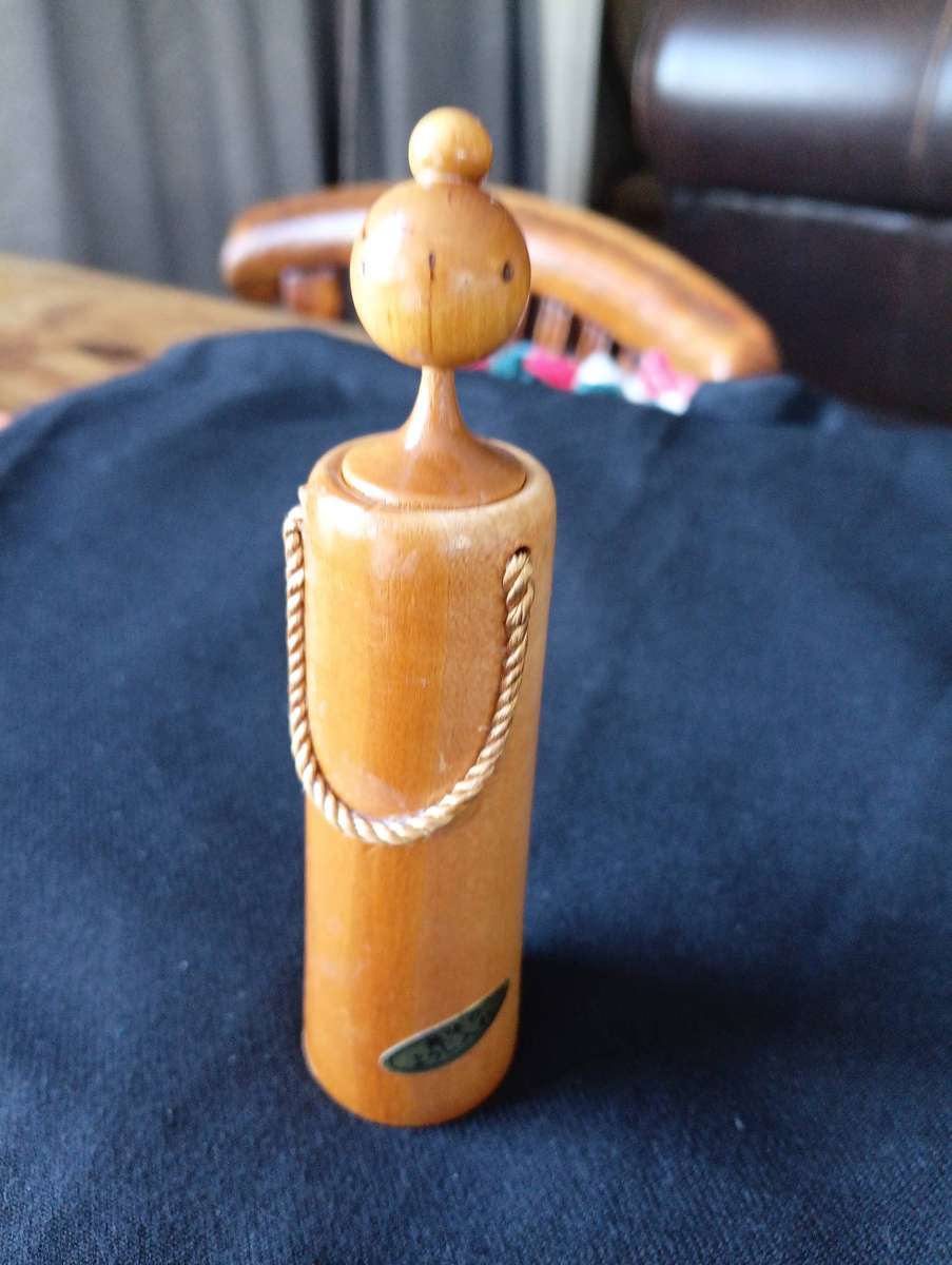 Rare Vintage Japanese Kokeshi Doll Creative Toothpick Holder