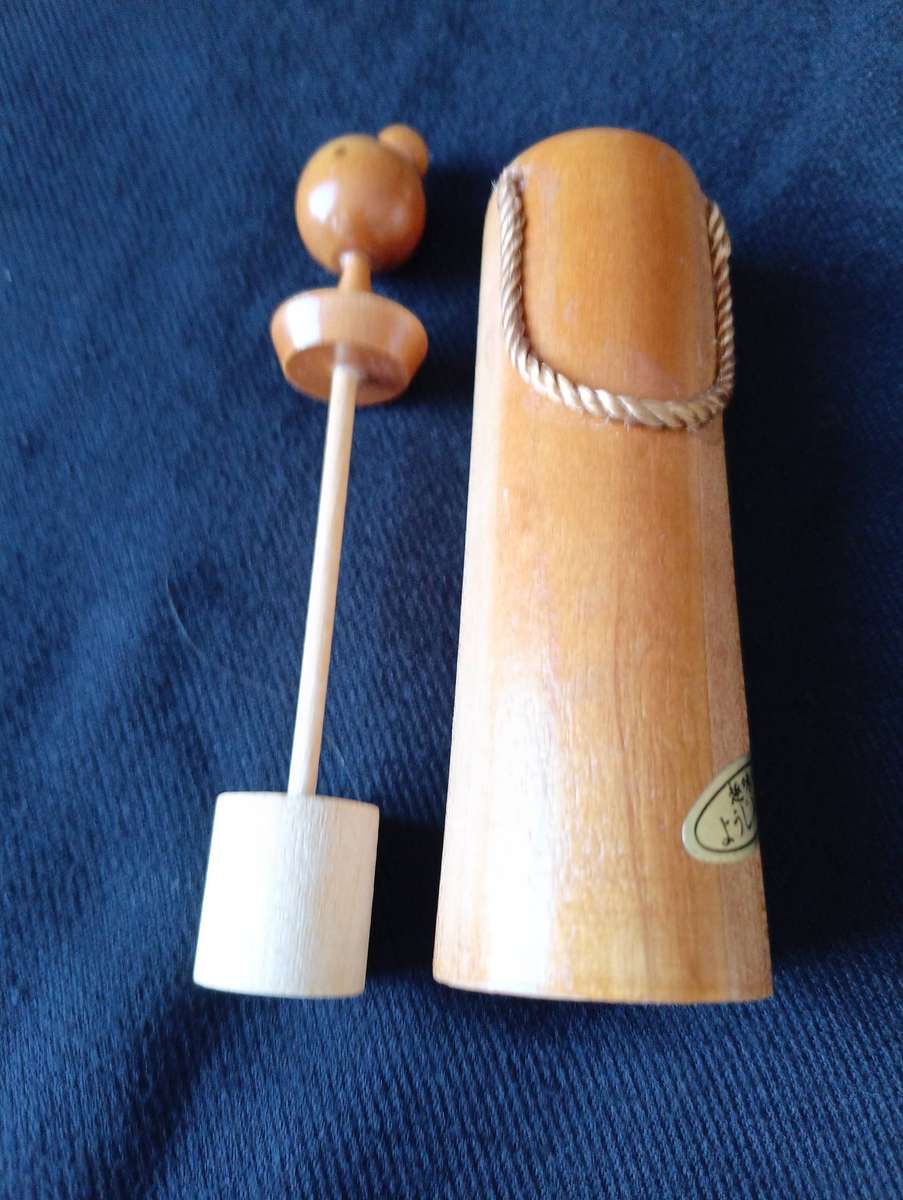 Rare Vintage Japanese Kokeshi Doll Creative Toothpick Holder