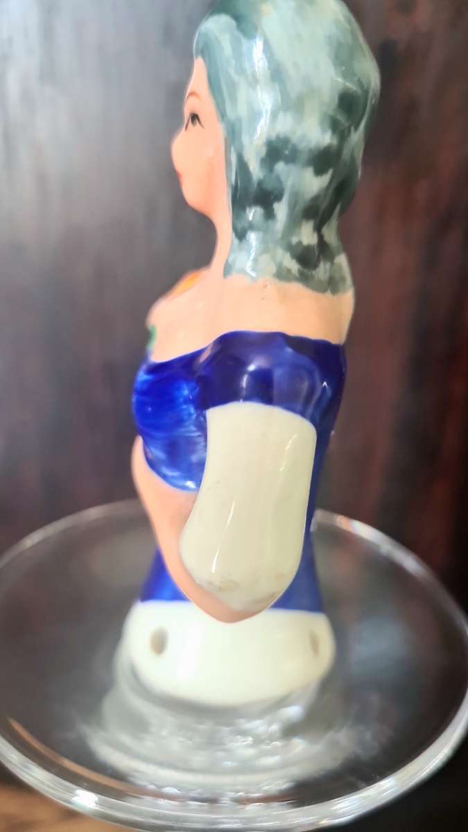 Very Rare!  Antique German Half doll Pin cushion