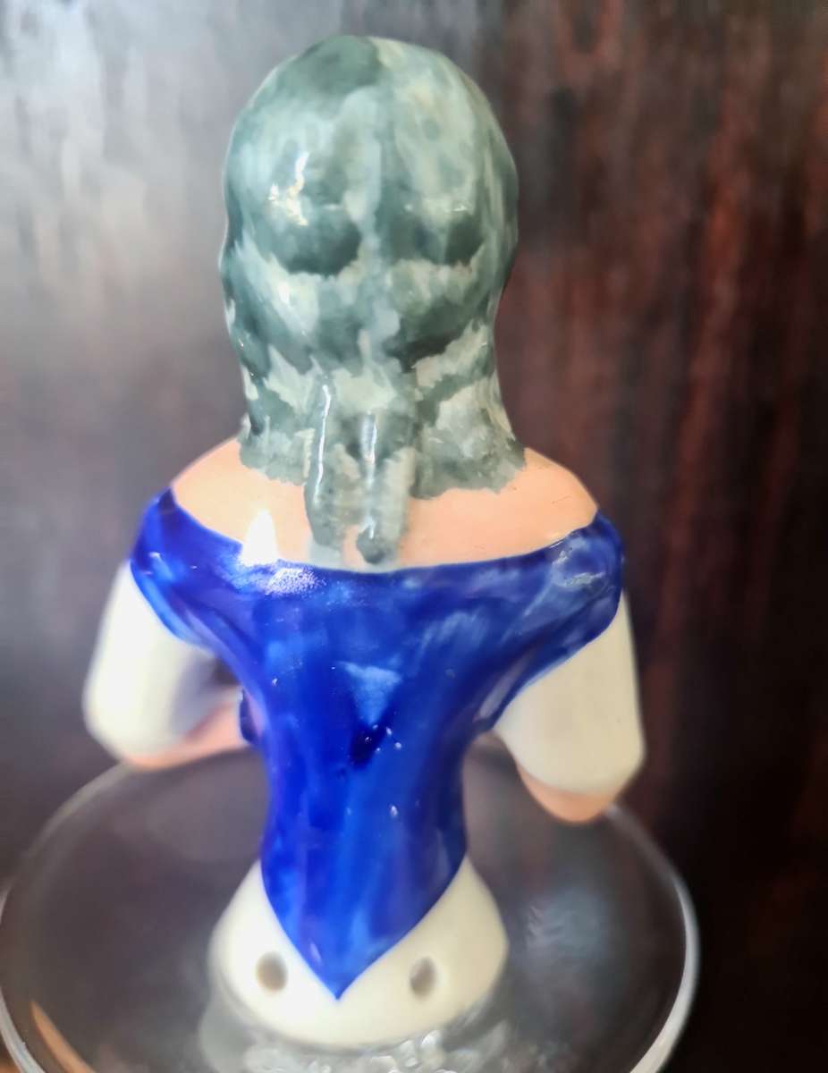 Very Rare!  Antique German Half doll Pin cushion