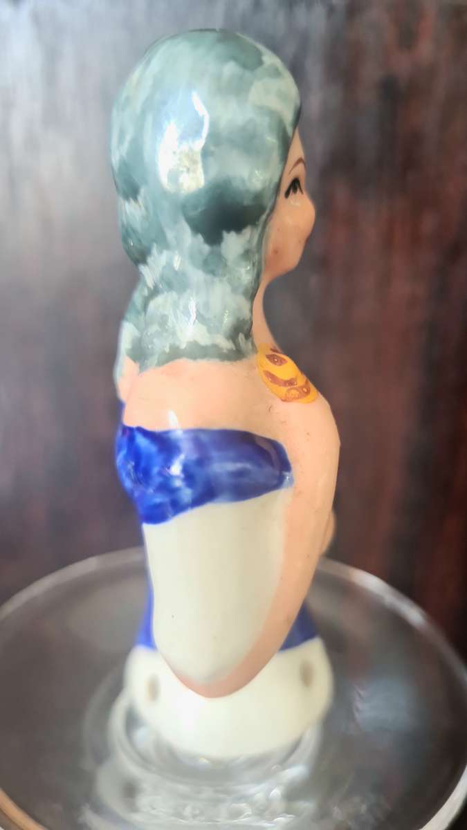 Very Rare!  Antique German Half doll Pin cushion