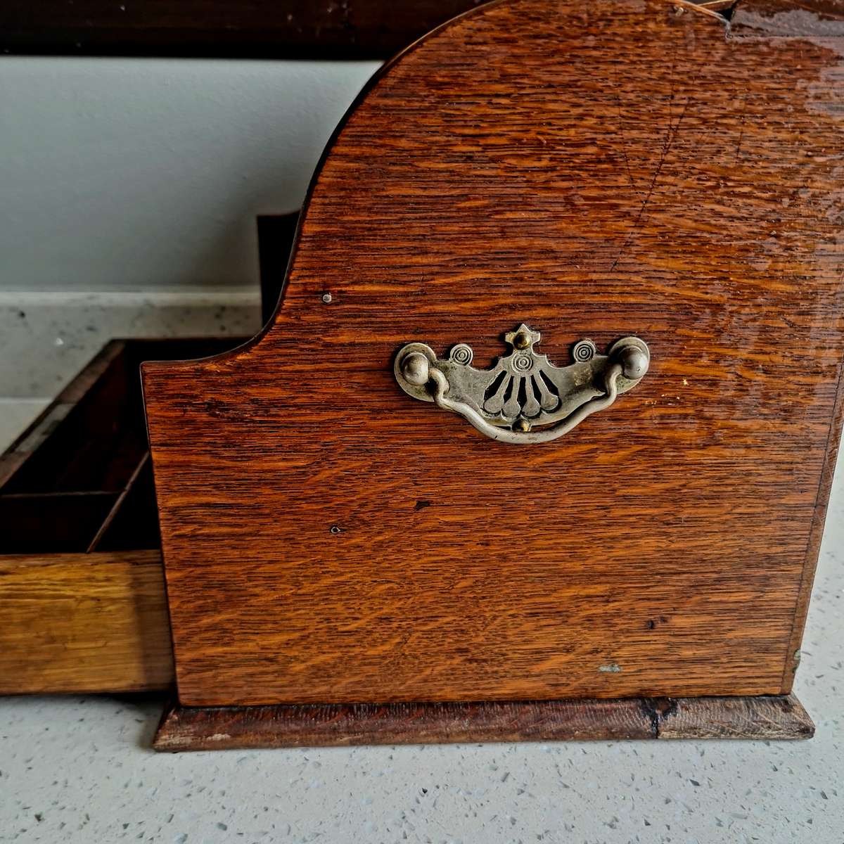 Antique  Table Tambour  Writing Box with Roll Top