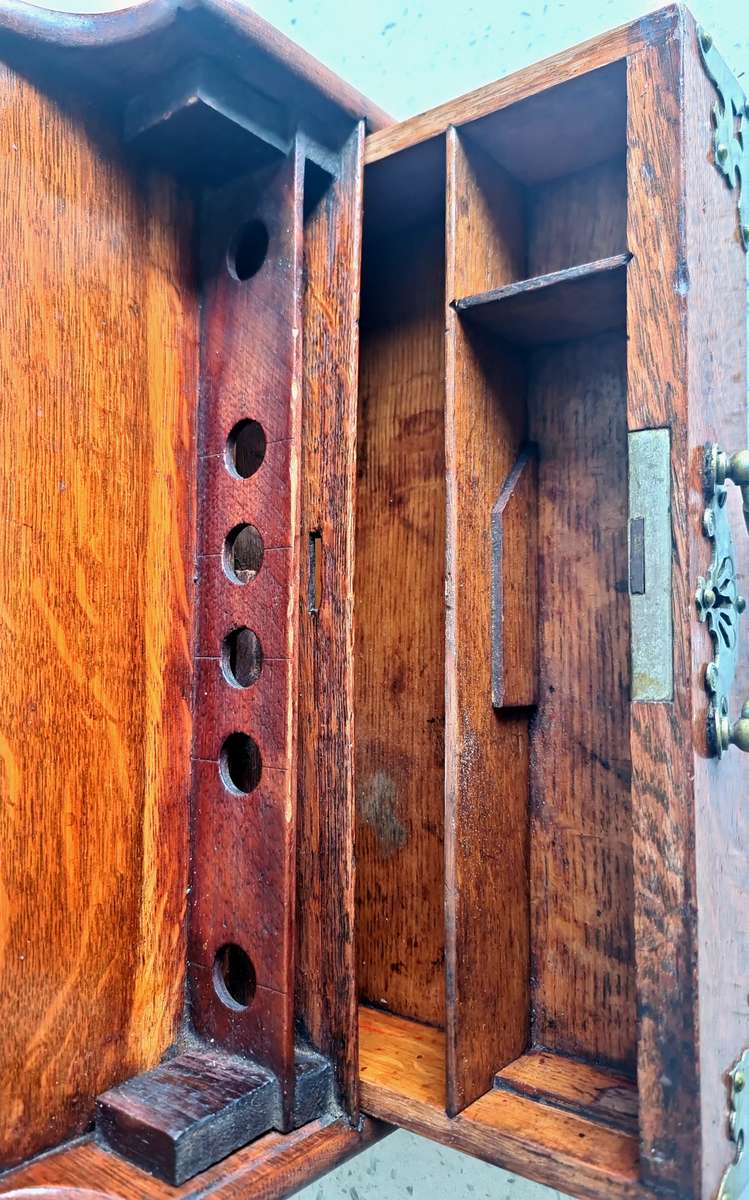 Antique  Table Tambour  Writing Box with Roll Top