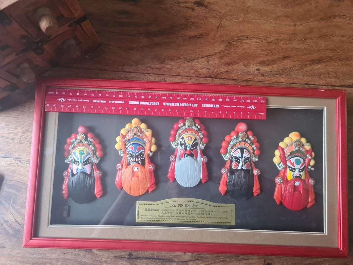 Beautifully framed Vintage Chinese Gods
