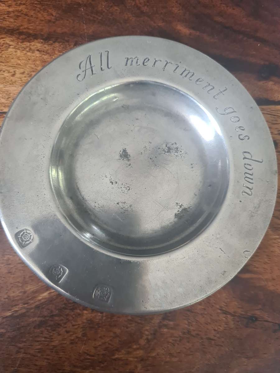 Very Rare!!  Antique Solid Pewter Drink Coaster Set of 6  London