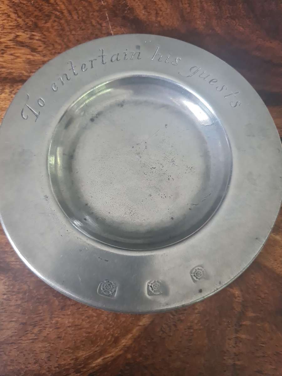 Very Rare!!  Antique Solid Pewter Drink Coaster Set of 6  London