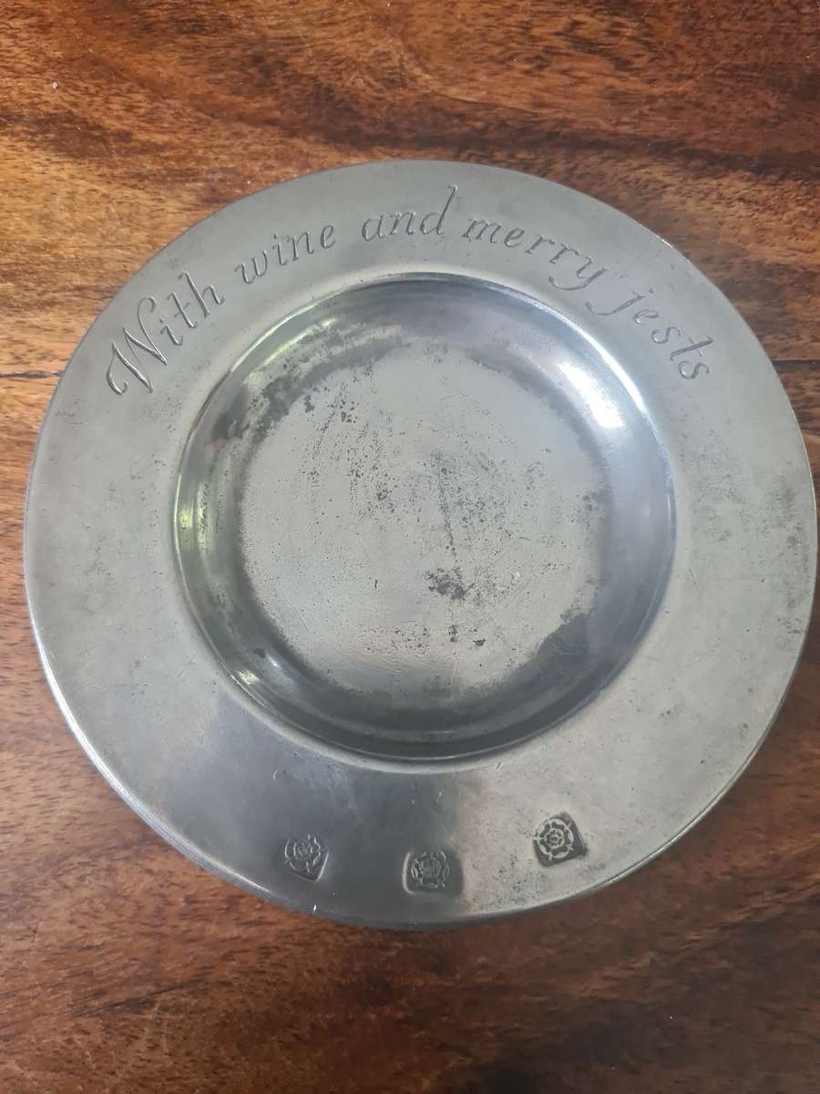 Very Rare!!  Antique Solid Pewter Drink Coaster Set of 6  London