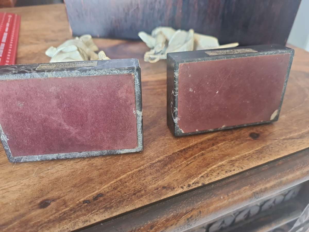 A Pair of Italian Depose Italy Figurines on Carrara Marble