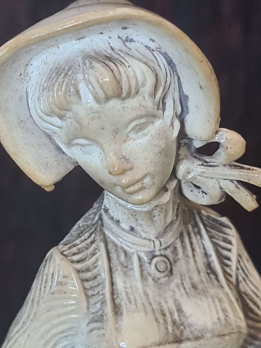 A Pair of Italian Depose Italy Figurines on Carrara Marble