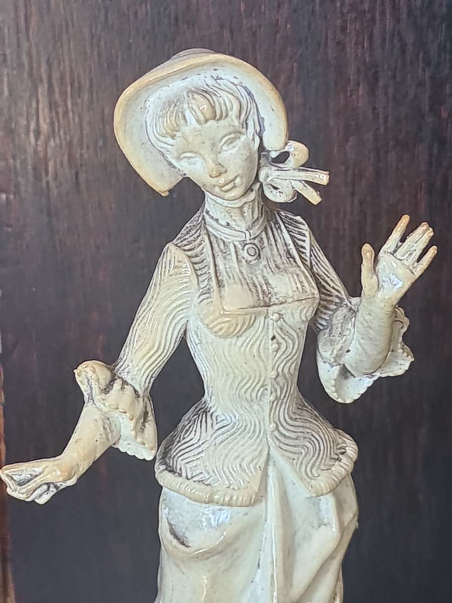 A Pair of Italian Depose Italy Figurines on Carrara Marble