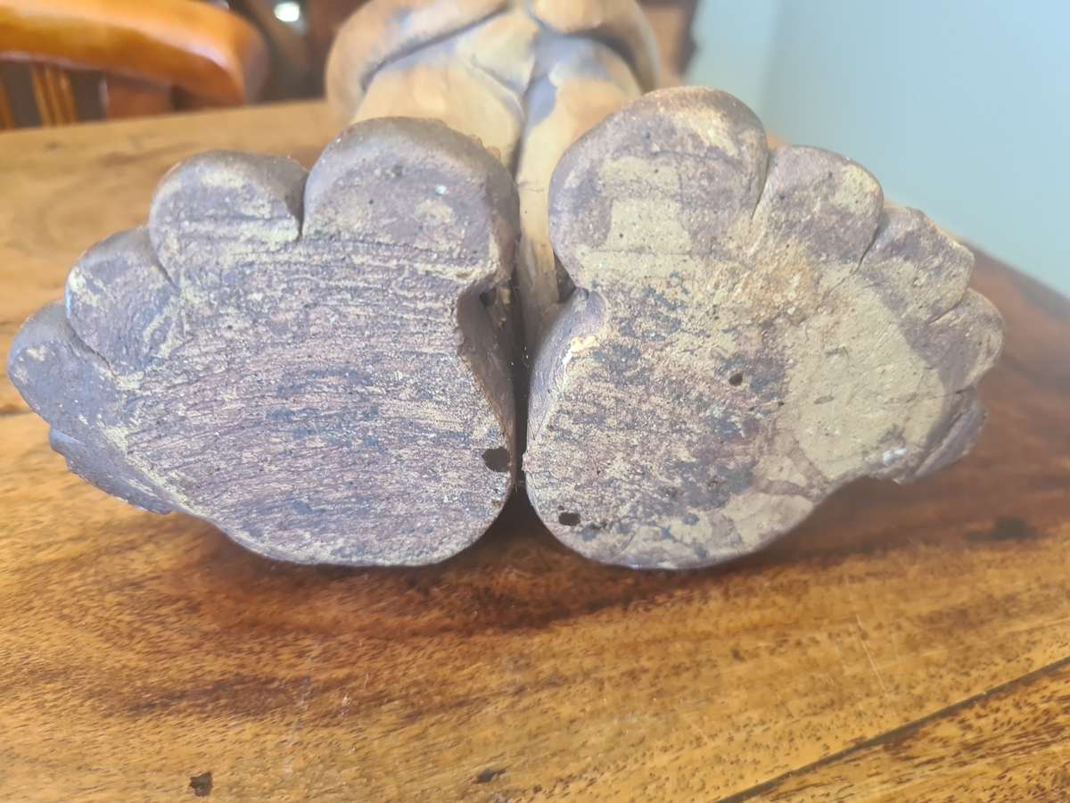 Large Hand Made Terracotta Troll   Figurine