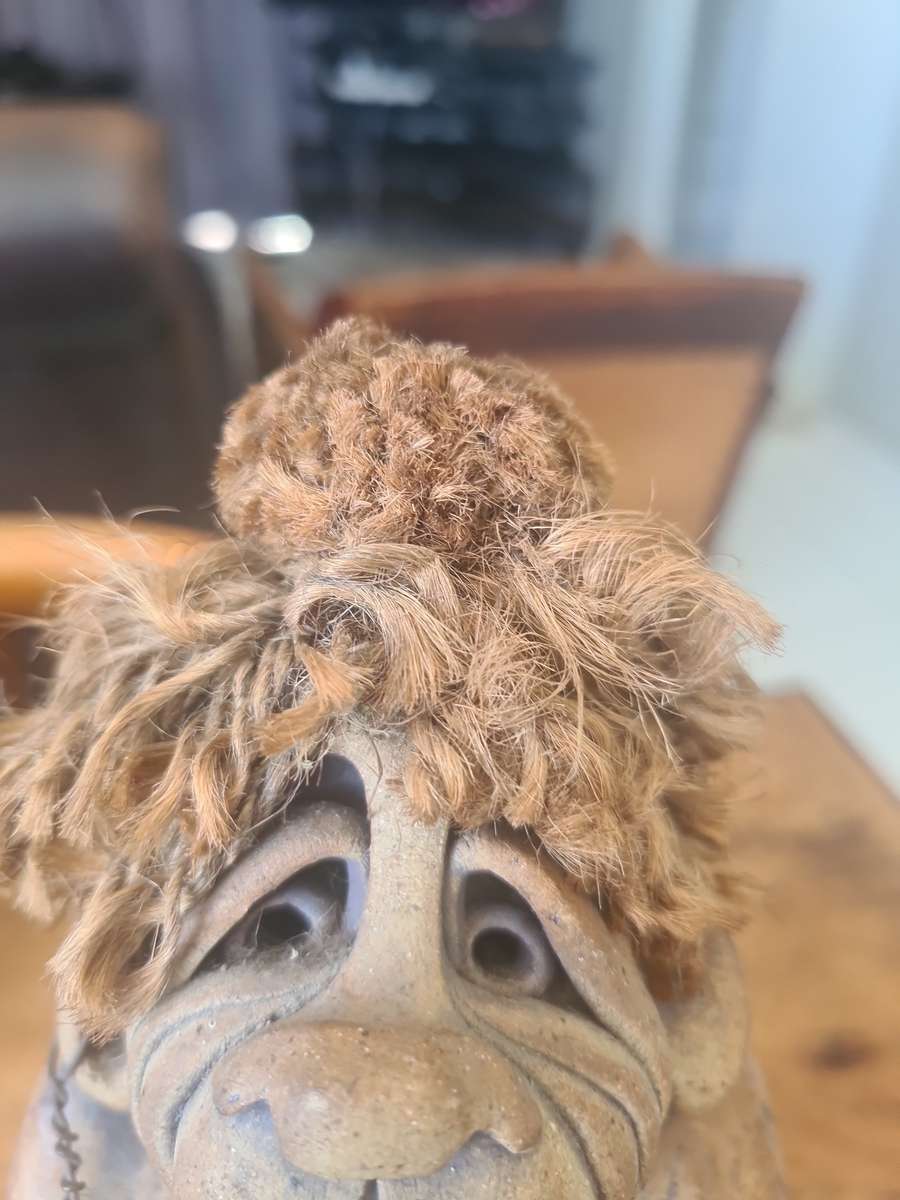 Large Hand Made Terracotta Troll   Figurine