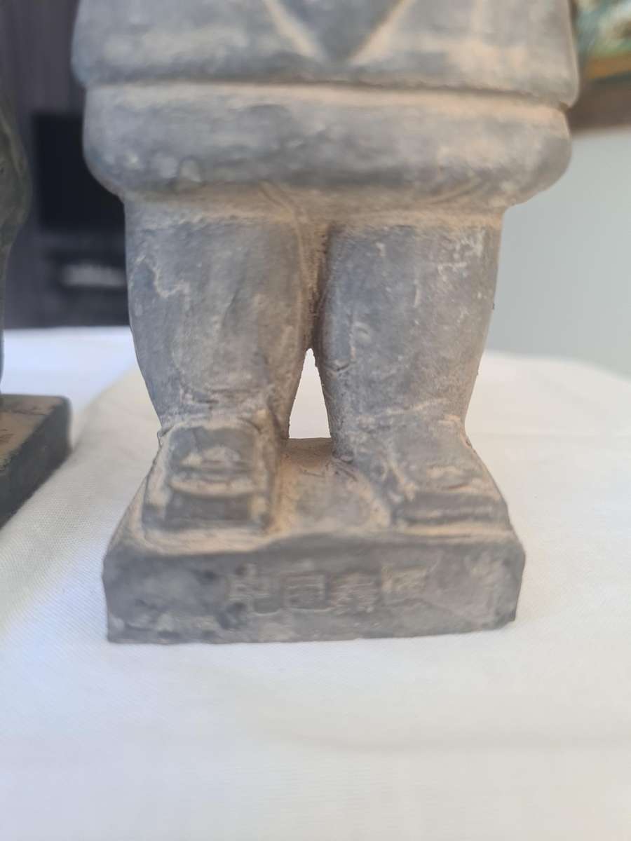 Chinese Warriors Figurines | 2 China Terracotta Warriors | Xian Soldier Statues